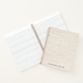 Minimale namaak-canvasprint met monogram notitieboek (Binnen)