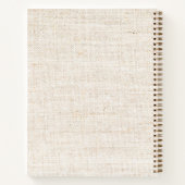 Minimale namaak-canvasprint met monogram notitieboek (Achterkant)