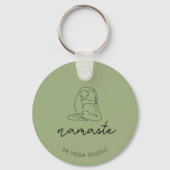 Minimale Namaste Yoga Studio-Sleutelhanger aanpass Sleutelhanger (Voorkant)