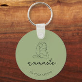 Minimale Namaste Yoga Studio-Sleutelhanger aanpass Sleutelhanger (Voorkant)