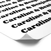 Minimale namen voor zwart-wit en witte recombinant poster (Hoek)