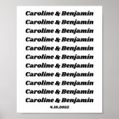 Minimale namen voor zwart-wit en witte recombinant poster (Voorkant)