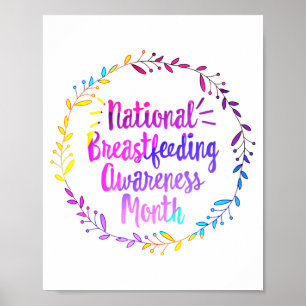 Minimale Nationale Borstvoeding Maand Nieuwe Poster
