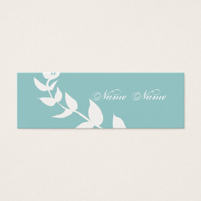Minimale Natuur Boom Wit Branches Mini Visitekaartjes (Voorkant)