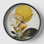 Minimale Natuur Illustratie Wandklok (Voorkant)