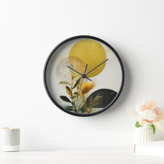 Minimale Natuur Illustratie Wandklok