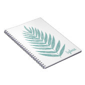 Minimale Natuur lijn tekening Blauwgroen aangepast Notitieboek (Rechterzijde)