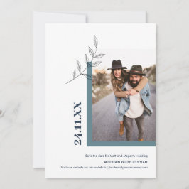 Minimale Natuur van Leaf Outdoor Foto Groen Save The Date