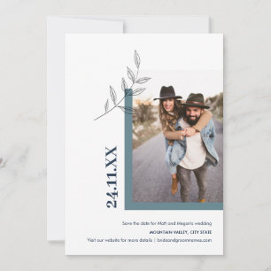 Minimale Natuur van Leaf Outdoor Foto Groen Save The Date