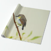 Minimale natuur vogel inpakpapier (Uitgerold)