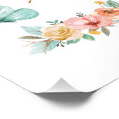 Minimale Natuur Waterverf vlindervloeren Foto Afdruk (Hoek)