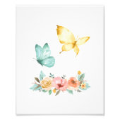 Minimale Natuur Waterverf vlindervloeren Foto Afdruk (Voorkant)