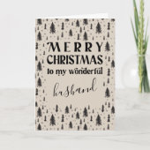 Minimale natuurlijke kerstboom voor de man met de  feestdagen kaart (Voorkant)