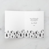 Minimale natuurlijke kerstboom voor de man met de  feestdagen kaart (Binnen)