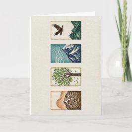 Minimale Natuurset – Berg- en Boomkunst Bedankkaart