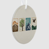 Minimale Natuurset – Berg- en Boomkunst Ornament (voorkant)