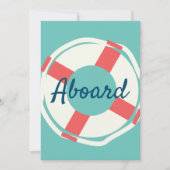 Minimale Nautical Life Saver Aboard Round Kaart (Voorkant)