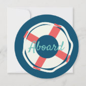 Minimale Nautical Life Saver Aboard Round Kaart (Voorkant)