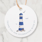 Minimale Nautical Sailboat Baby shower Ahoy Boy's Bedankjes Labels (Voorkant)
