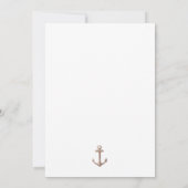 Minimale Nautical Sailboat Baby shower Ahoy Boy's Kaart (Achterkant)