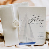 Minimale Nautical Sailboat Baby shower Ahoy Boy's Kaart