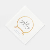 Minimale Nautical Sailboat Baby shower Ahoy Boy's Servet (Hoek)