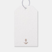 Minimale Nautical Yacht Baby shower Ahoy Boy Cadeaulabel (Achterkant)