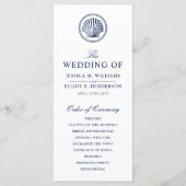 Minimale nautische bruiloft programma Seashell The Programmakaart (Voorkant)