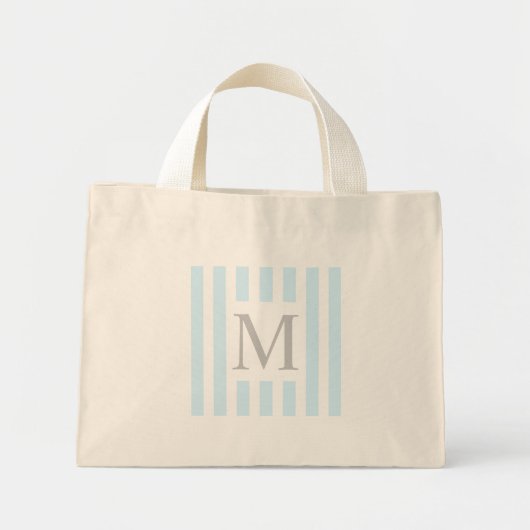 Minimale Nautische Stijl Boodschappentas Mini Tote Bag (Voorkant)