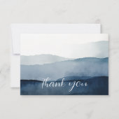 Minimale Nautische Waterverf Bedankkaart (Voorkant)