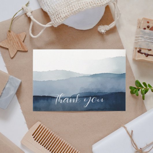 Minimale Nautische Waterverf Bedankkaart