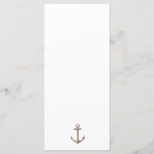 Minimale Nautische Zeilboot Ahoy Boy's Menu (Achterkant)