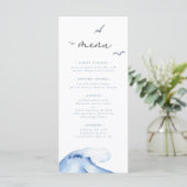 Minimale Nautische Zeilboot Ahoy Boy's Menu (Staand voorkant)