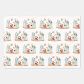 Minimale navigatieschermen kerstpatronen inpakpapier vel (Voorkant 2)