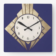 Minimale Navy Blue Art Deco geometrische diamanten