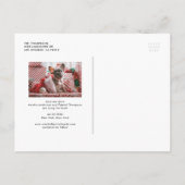 Minimale Navy Blue Photo Save the Date Aankondigingskaart (Achterkant)