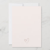Minimale Navy Blush Zwarte Script Typografie Trouw Kaart (Achterkant)