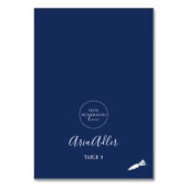 Minimale Navy Monogram VEG Maaltijd optie Plaatska Kaart (Voorkant)