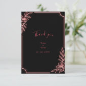 Minimale neon botanische trouwframe bedankkaart (Staand voorkant)