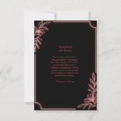Minimale neon botanische trouwframe bedankkaart (Achterkant)