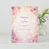 Minimale neon botanische trouwframe kaart (Staand voorkant)