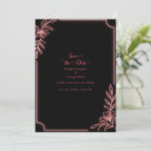 Minimale neon botanische trouwframe kaart (Staand voorkant)