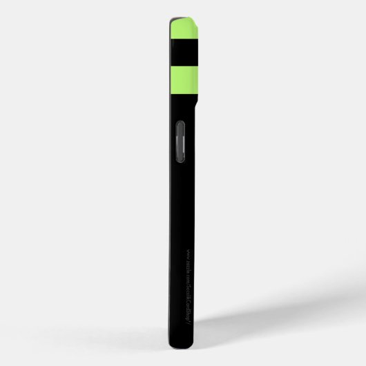 Minimale Neon Green en Black Simple Modern Stripe Case-Mate iPhone Case (Achterkant / Rechts)
