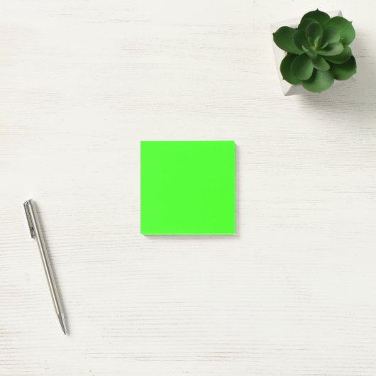 Minimale Neon Green Plain Solid Color Post-it® Notes (Kantoor)