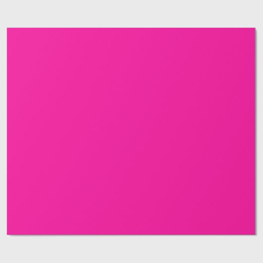 Minimale Neon Pink Plain Solid Color Cadeaupapier (Vlak)