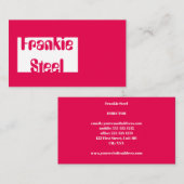 Minimale neonroze en witte visitekaartje (Voorkant / Achterkant)