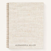 Minimale nep-canvasprint met monogram notitieboek (Voorkant)