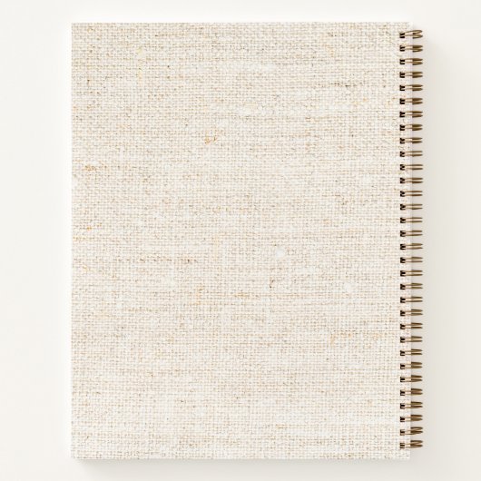 Minimale nep-canvasprint met monogram notitieboek (Achterkant)