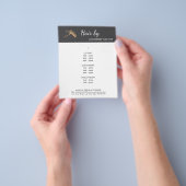 Minimale nep gouden schaar kam kapper menu (Hand)