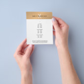 Minimale nep-gouden witte schaar kapper menu (Hand)